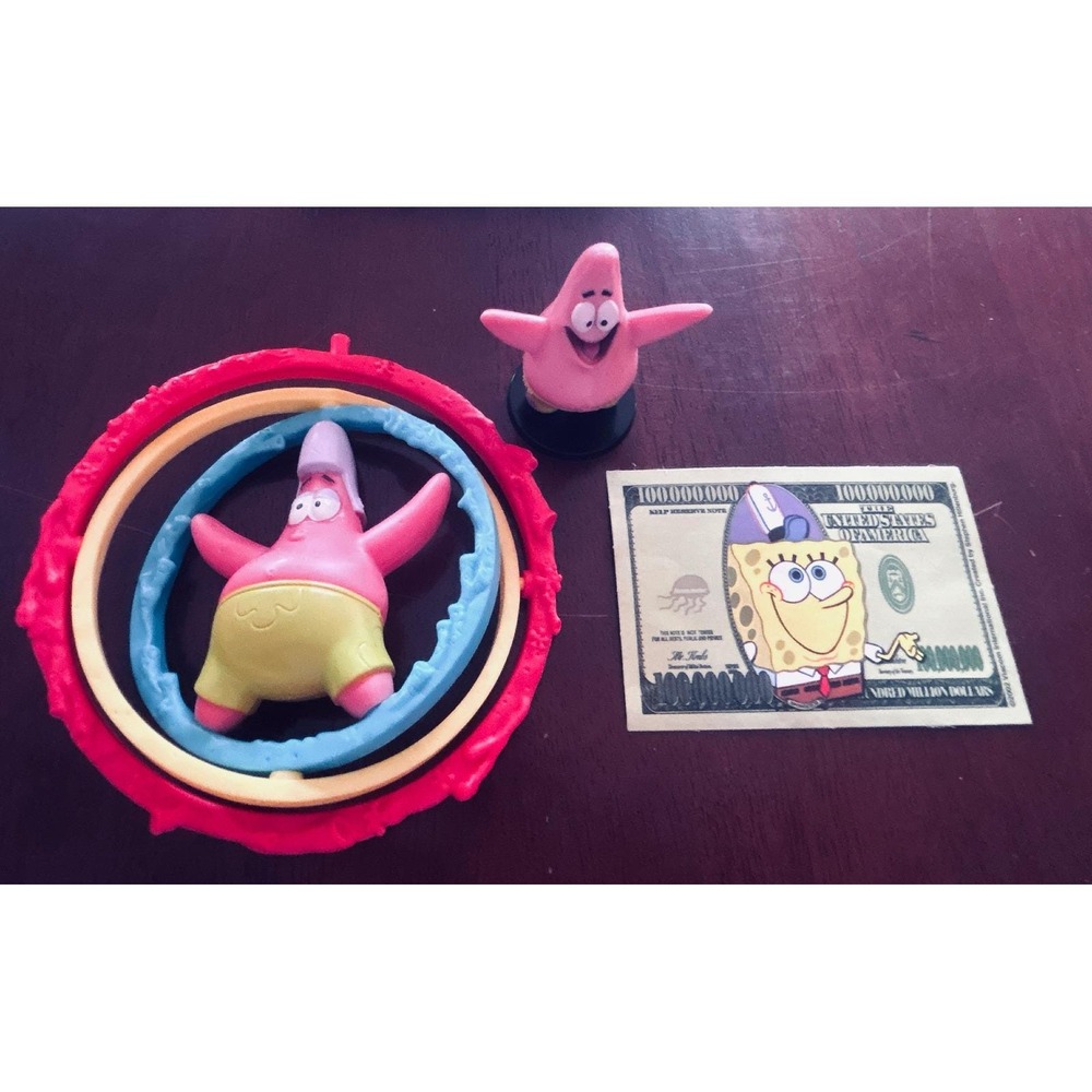 2002 & 2012 Vintage Nickelodeon SpongeBob Patrick Figures Ephemera